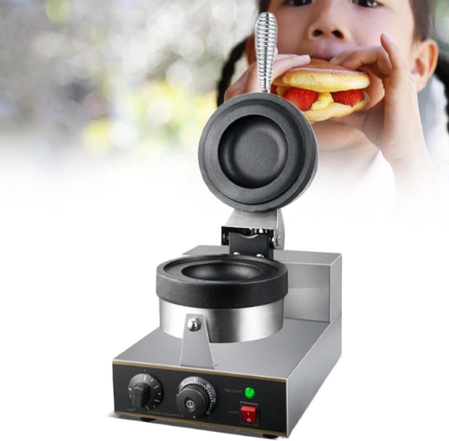 Wafelmaker Panini Pers Lekker Bakken Non-stick Platen 25 x 38 cm Zilver
