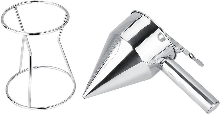 Wafelmaker Pannenkoekdispenser Bakvorm Desserts Maken Automatische Terugslag 13 cm Diameter Zilver
