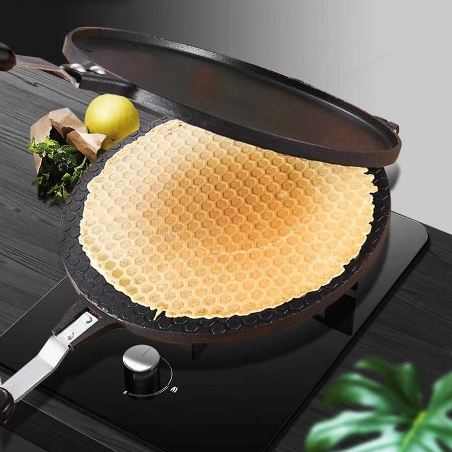 Wafelmaker Takoyaki Cakevorm Lekkere Snacks Maken Anti-aanbaklaag 17 x 38.5 cm Zwart