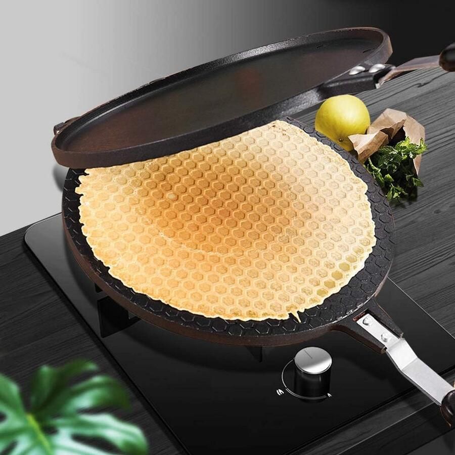 Wafelmaker Takoyaki Pan Cakevorm Snack Huisgemaakte Snacks Anti-aanbaklaag 17 x 38.5 cm Zwart