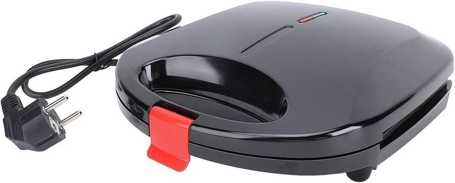 Wafelmaker Wafelijzer Ontbijt Maken Intelligente Temperatuurregeling 26 x 26 x 10 cm Zwart
