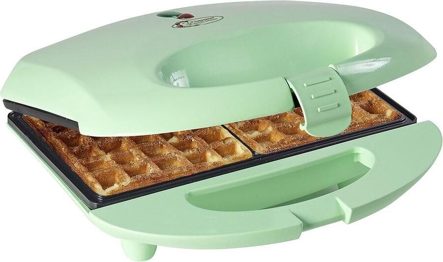 Wafelmaker wafelijzer voor Brusselse wafels antiaanbaklaag 700W mintgroen