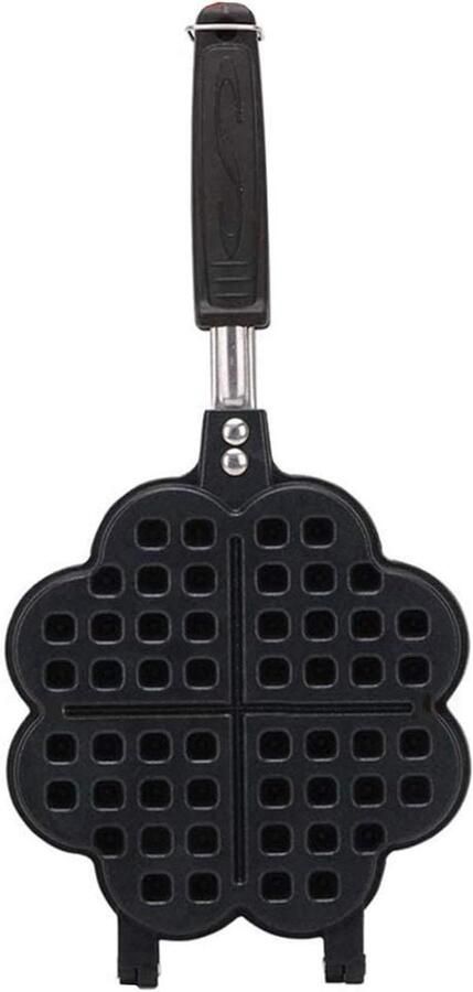 Wafelpan Hartvormige pan Lekkere wafels maken Dubbelzijdig 38 cm Zwart
