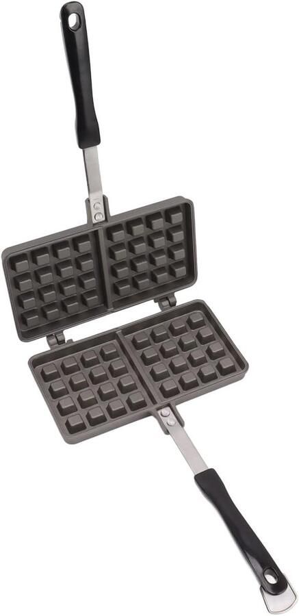 Wafelpan Wafelijzer Ontbijt Maken Antiaanbaklaag 615 gram Zwart