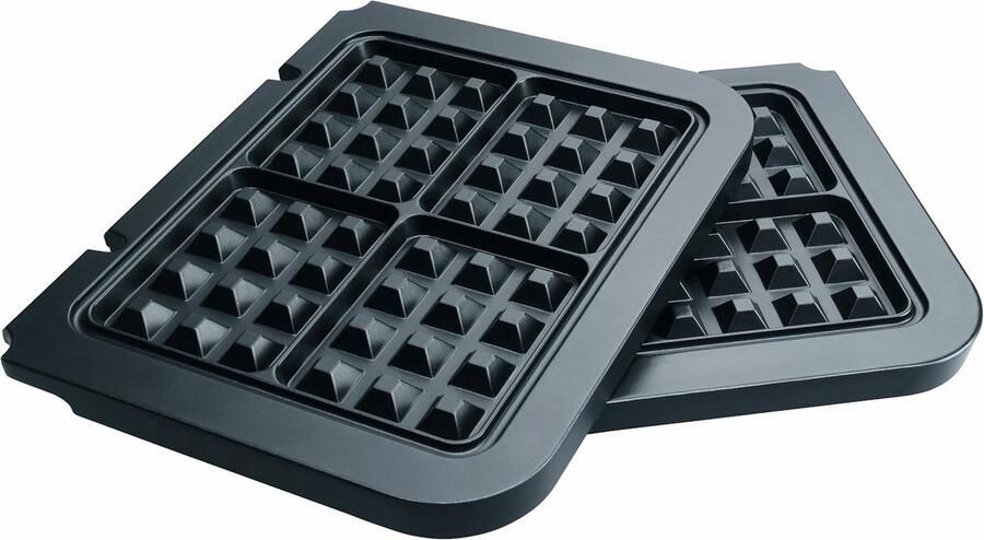 Wafelplaten Set Accessoires Wafels Maken Verwijderbaar Oppervlak 19.99 x 19.99 cm Zwart