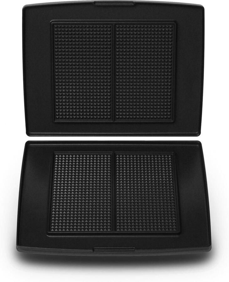 Wafelplaten Set Bakplaten Wafelijzer Wafels Bakken Gegoten Aluminium 16 x 28 cm Zwart