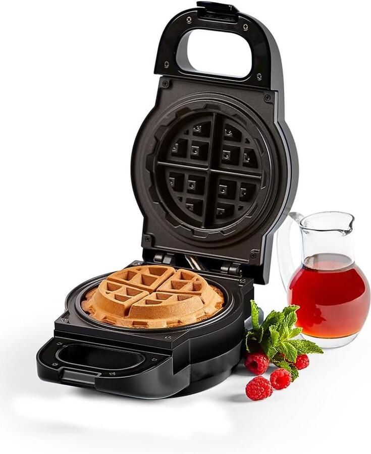 Waffle Star Wafelijzer voor gevulde wafels 18 cm Anti-aanbaklaag Wafelijzer met anti-druppelgoot Hartige & zoete wafels Ook geschikt voor groenten pizza of chocolade