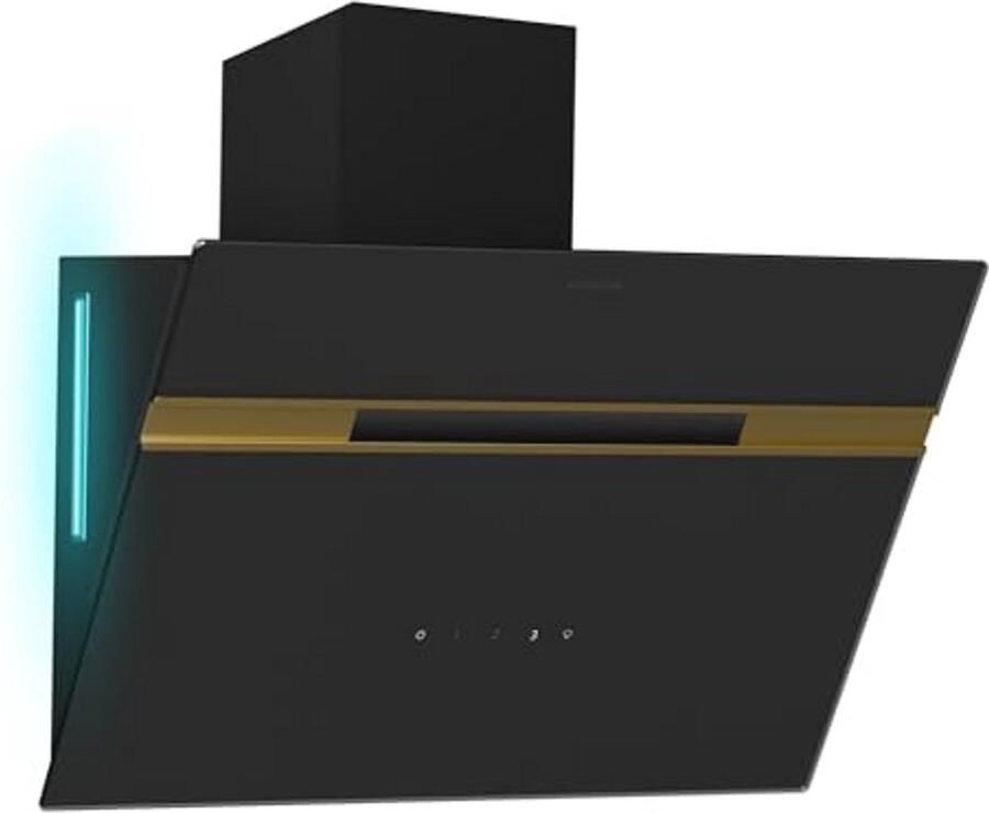 Wandafzuigkap 60 cm 600 m³ h 9-Kleuren LED Verlichting Touch Bediening Energieklasse A 52 dB