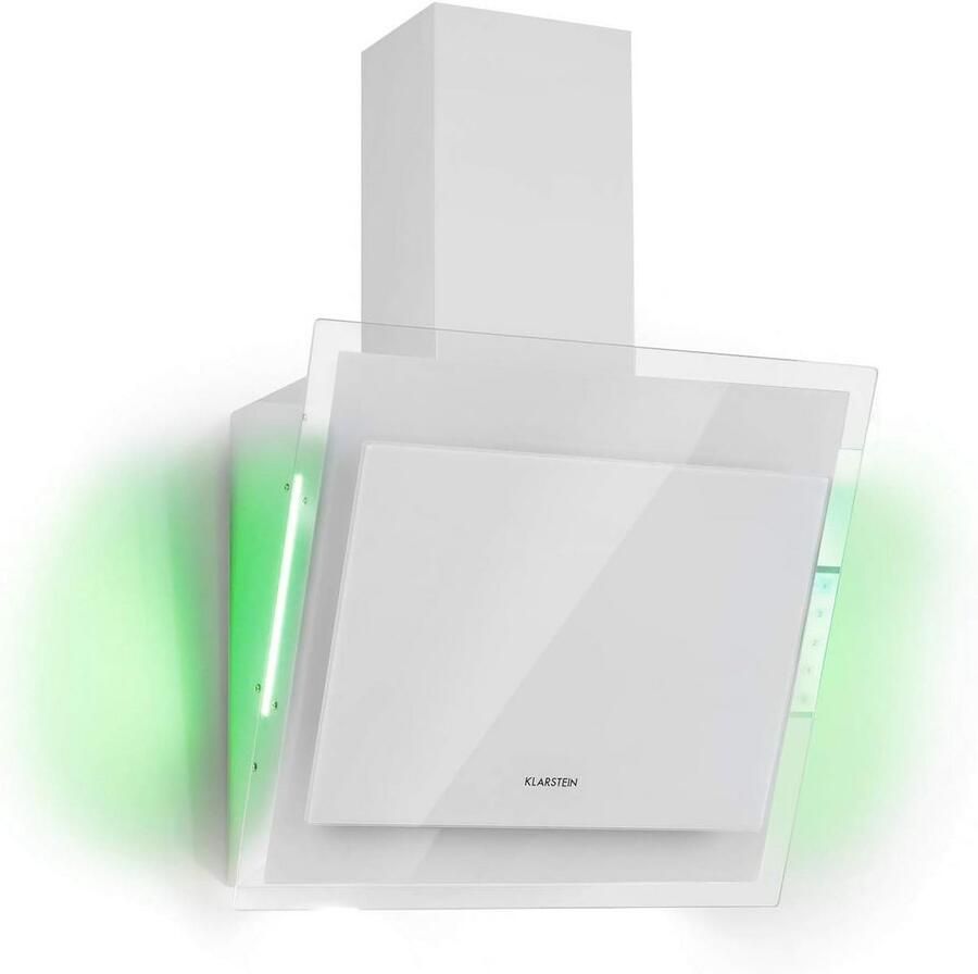 Wandafzuigkap 60 cm Wit met RGB Verlichting en Hoog Vermogen