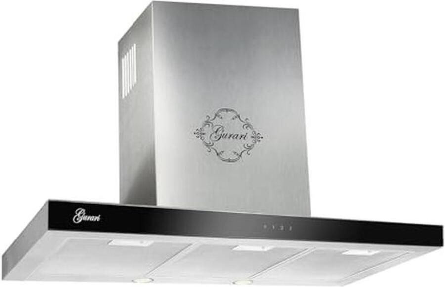 Wandafzuigkap 90 cm Roestvrij Staal met Glazen Paneel EEK A 1000 m³ uur