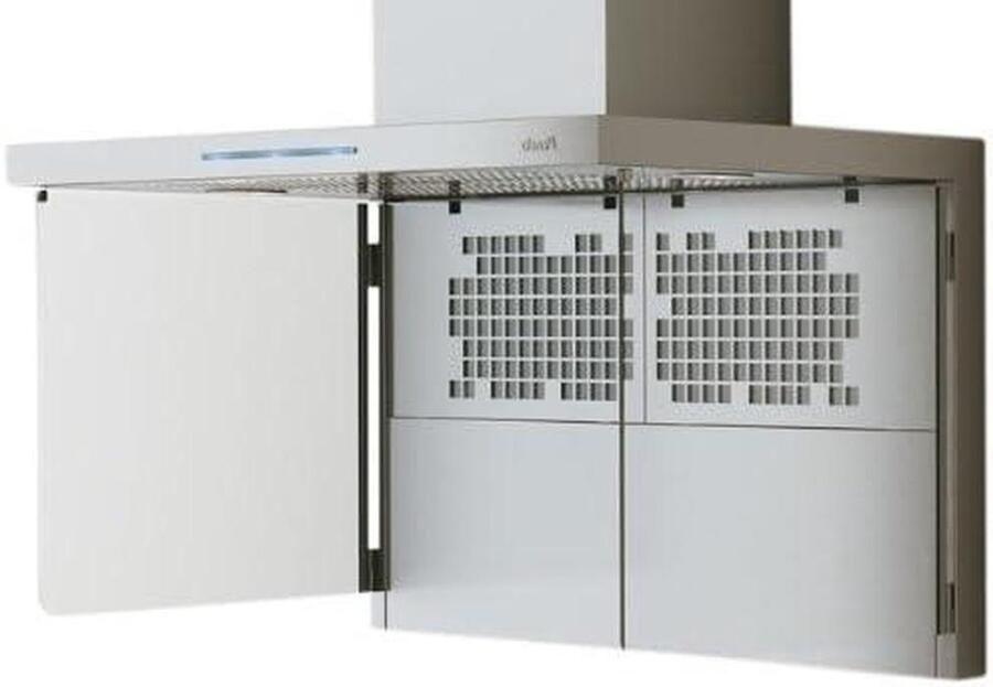 Wandafzuigkap Afzuigkap RVS Keuken Lucht Zuiveren Geborsteld Roestvrij Staal 90 cm Roestvrij Staal
