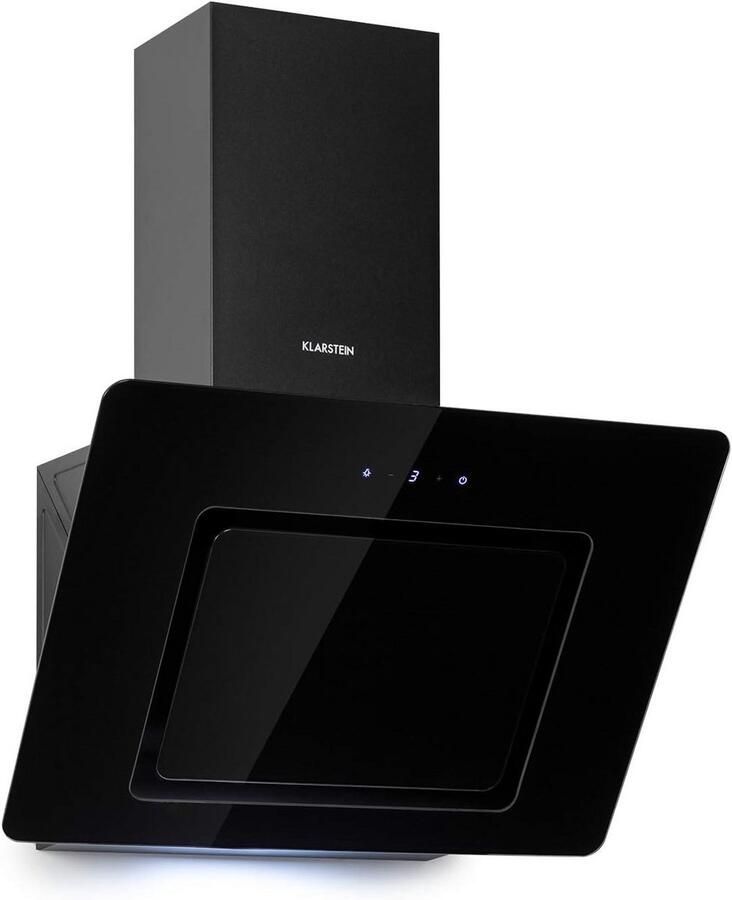 Wandafzuigkap Zonder Schouw 60 cm Zwart Glas Energieklasse B 300 m³ u