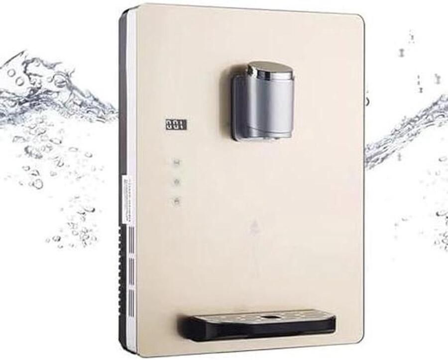 Wanddispenser Water Warm Koud Water Dispenser Direct Drinken Kinderbeveiliging 320 x 90 x 430 mm Goud