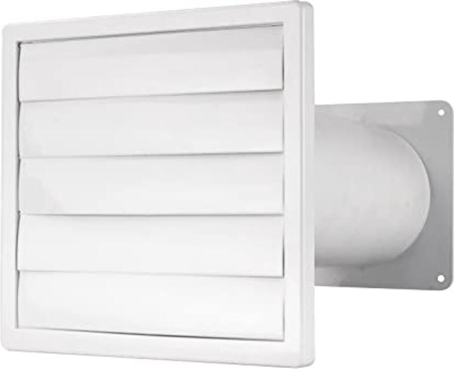 Wanddoorvoer voor afzuigkap met lamellenrooster Ø 100 mm muurkast accessoires