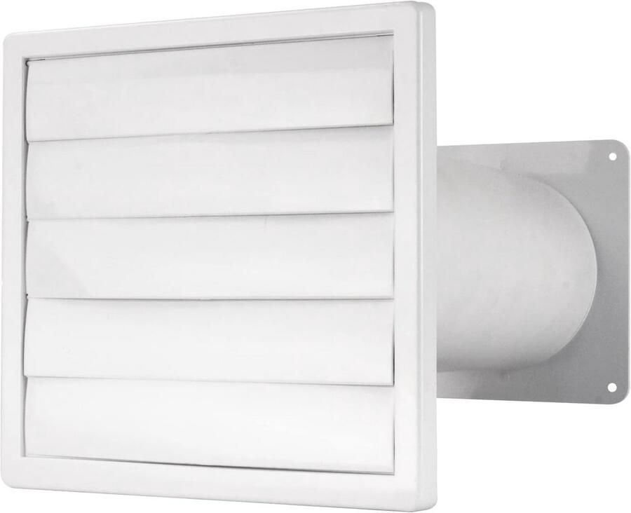 Wanddoorvoer voor Afzuigkap Muurkast Wit met Terugslagklep Ø 150 mm
