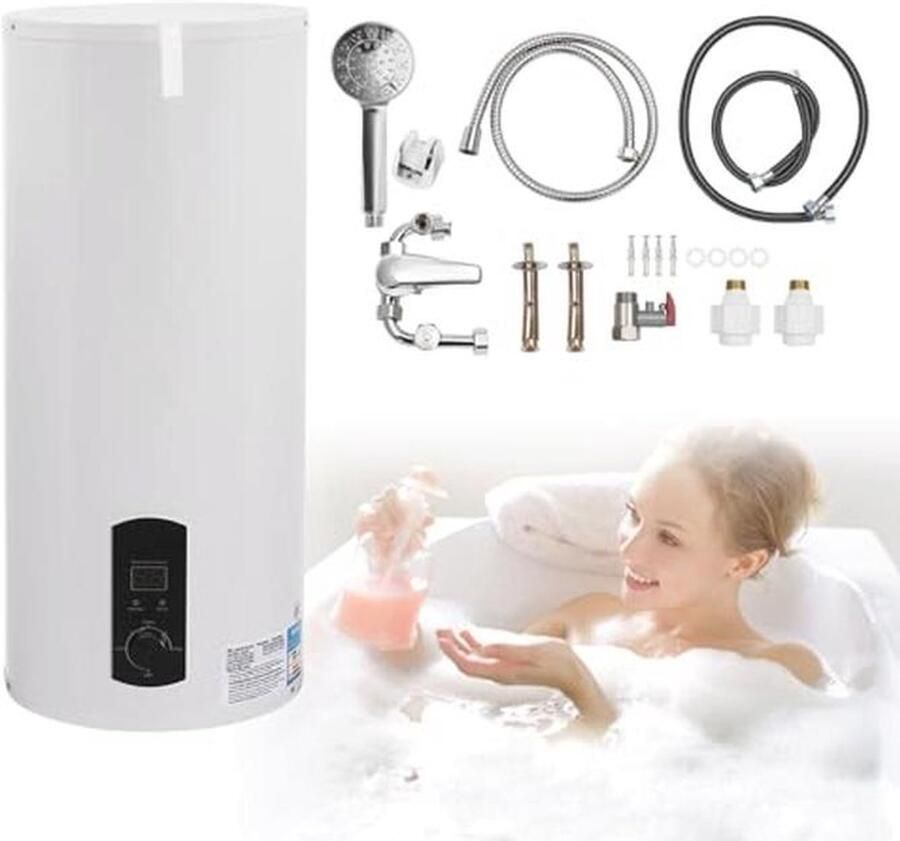 Wandhangende Elektrische Boiler 80L 100L 120L – Hoogwaardige Waterboiler met LED-scherm voor Keuken Badkamer & Tuin