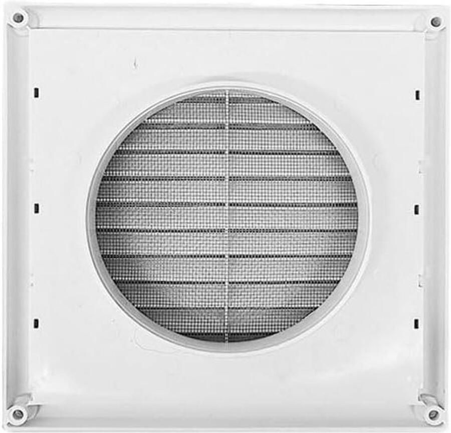 Wandrooster Lamellen Afzuigkap Vent Lucht Circuleren Insectenwerend Gaas 127mm 5 Inch Wit