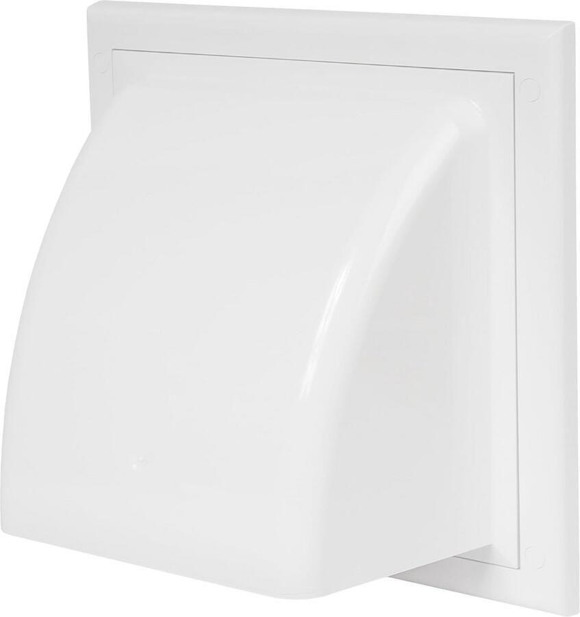Wandrooster met Terugslagklep 150 mm Wit Uitlaatventiel voor Afzuigkap en Ventilatie