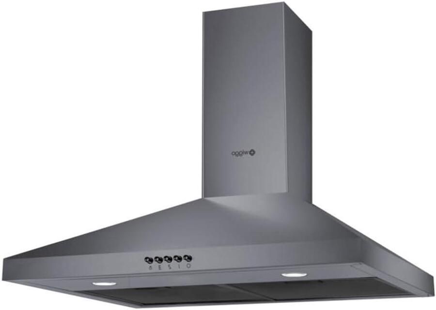Wandschouw Afzuigkap Keuken Koken Zonder Geur Eco Double Vented 60 cm Grijs