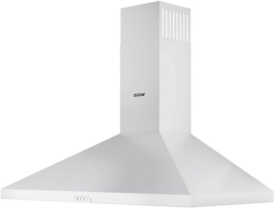 Wandschouw Afzuigkap Keuken Ventilator Kooklucht Afvoeren Krachtig Eco Systeem 90 cm Wit