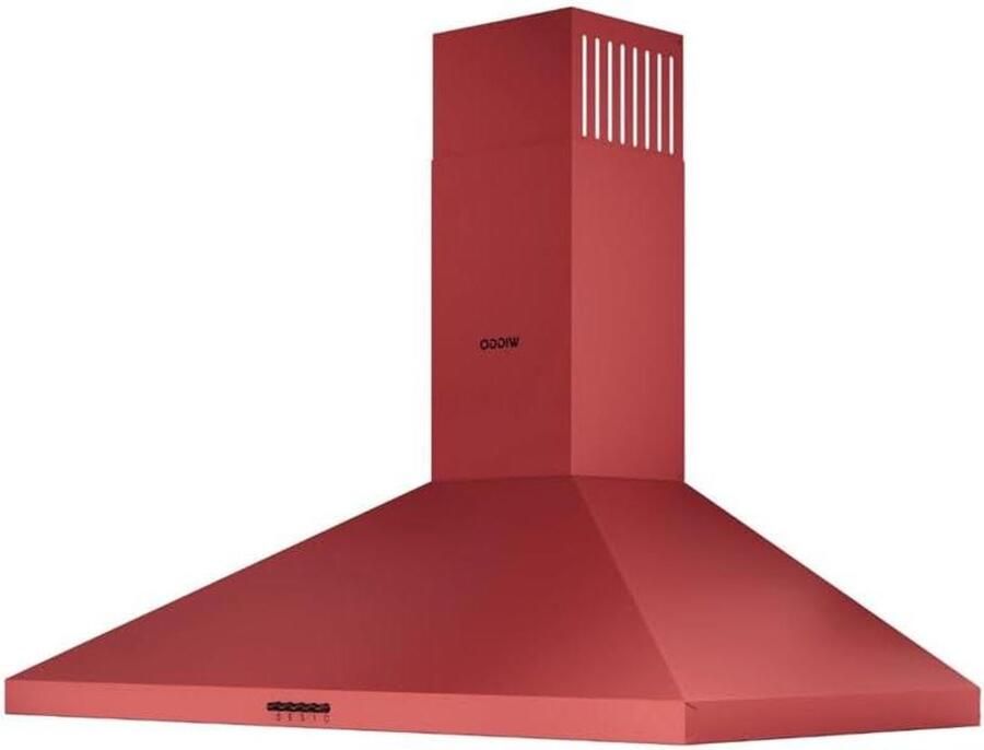 Wandschouw Afzuigkap Keuken Ventilator Verse Keukenlucht Eco Double Vented 90 cm Rood