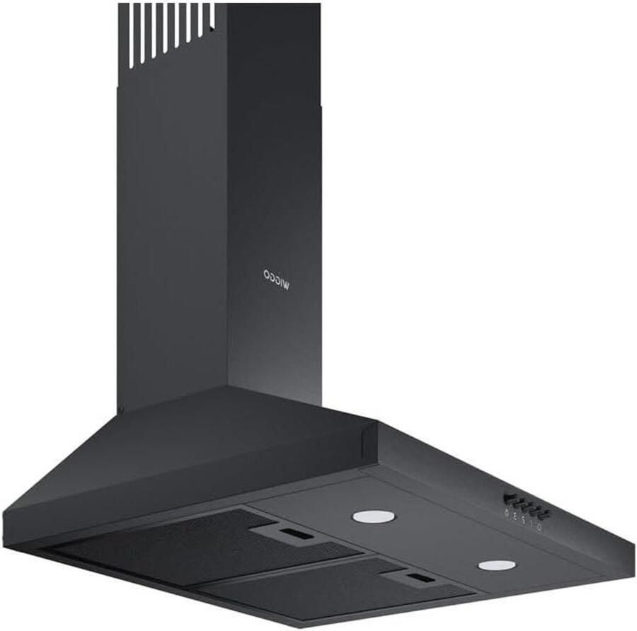 Wandschouw Afzuigkap Keukenventilator Schouw Verse Keukenlucht Eco Double Vented 50 cm Zwart