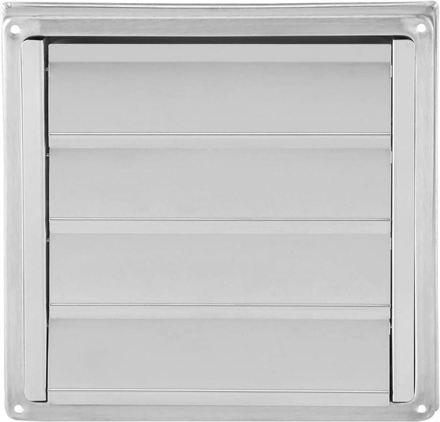 Wandventilatie Rooster Afzuigkap Ventiel Lucht Afvoeren Anti-tocht Kleppen 95mm Zilver