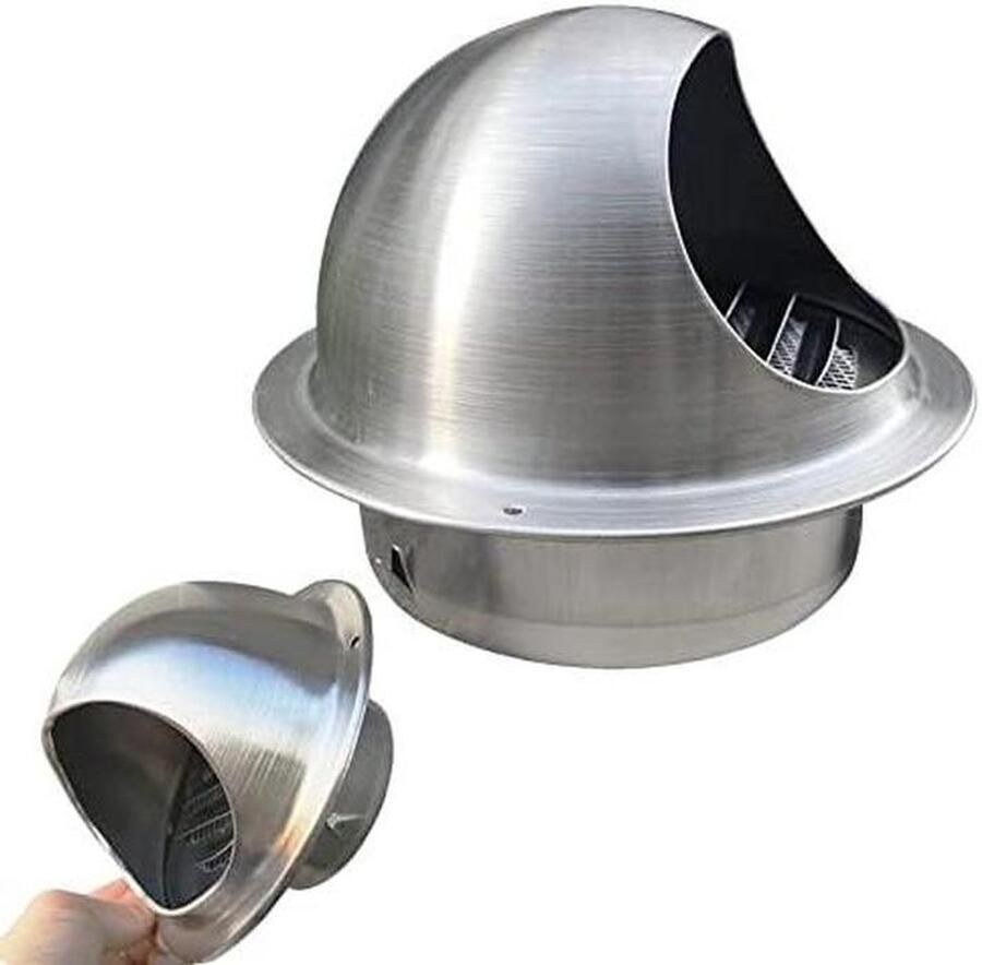 Wandventilatie Uitlaat Afzuigkap Rooster Ventilatie Verbeteren Waterdicht Lamelontwerp Diameters Zilver