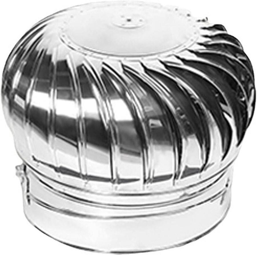 Wandventilatiekap Afzuigkap Buitenmuur Luchtverversing Keuken Windgedreven Turbine 50cm Roestvrij Staal - Foto 1