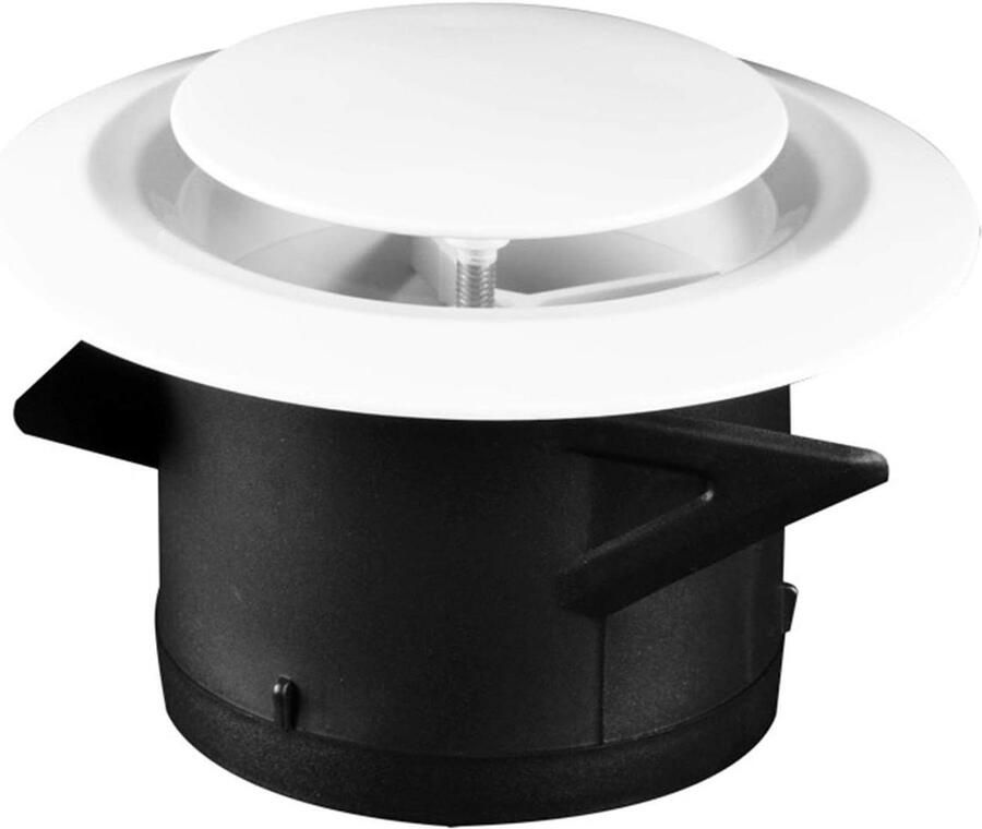 Wandventilatierooster Ventilatiedeksel Afzuigkap Luchtcirculatie Regelen Aerodynamisch Schijfventiel 150 mm Wit