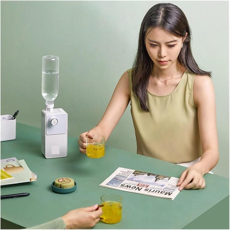 Heetwater Dispenser Mini Waterkoker Snel Water Verwarmen Precise Temperatuurregeling 1.3L Tank Wit