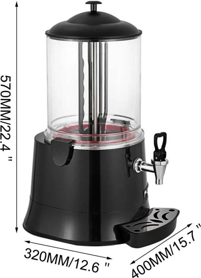 Warme Chocolademelk Machine Hot Chocolate Machine Chocoladesmelter Machine Drank Mixer Warme Chocolademelk Dispenser Machine 10L Inhoud