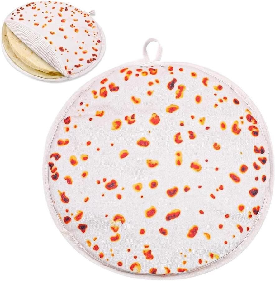 Warme Tortilla Tas Pizza Brood Houder Maaltijden Warm Houden Magnetronbestendige Stof 30 Centimeter Diameter