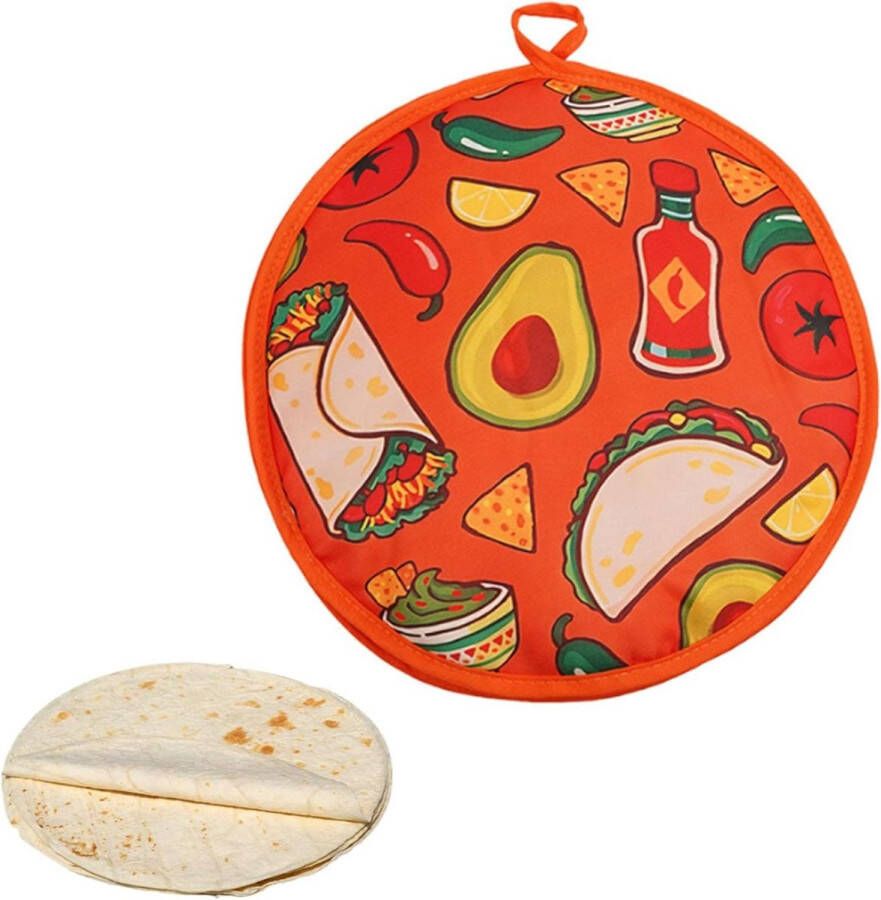 Warme Tortilla Verwarmingszakken Stof Leuke Cartoon Isolatie Zakken voor Oven Magnetron Warmte Houden en Isolatie tijdens Picknicks (A)