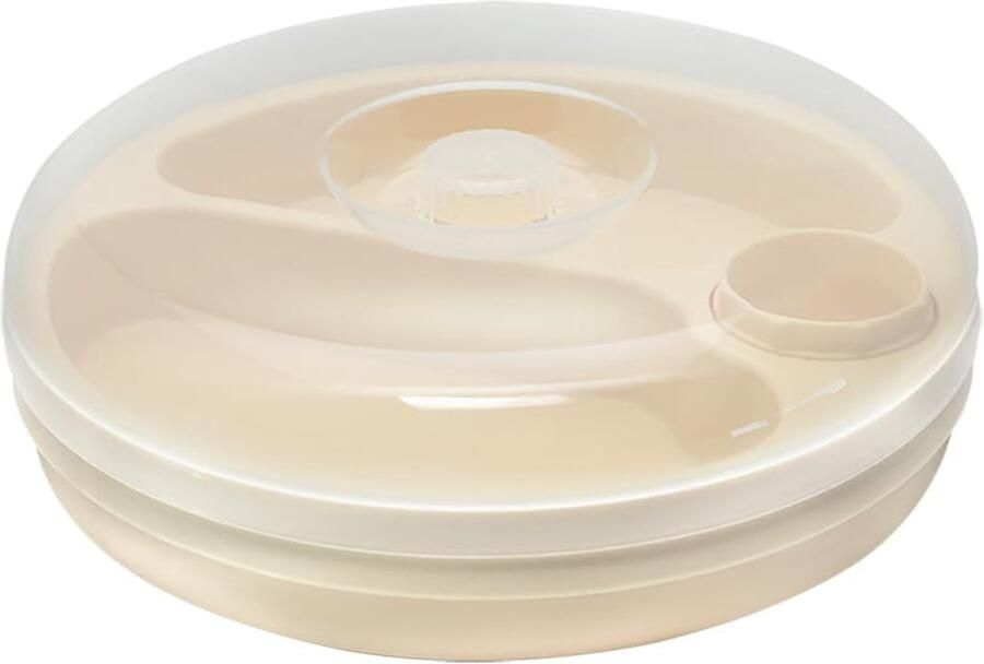 Warmhoudbord Met Deksel Bord Met Water Maaltijd Warm Houden Tweedelig Ontwerp 22 Cm Diameter
