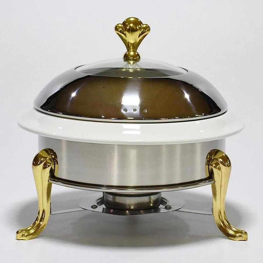 Warmhoudplaat Buffet Warmhoudpan Set Gerechten Warm Houden Roestvrij Staal 18-28 cm Zilver