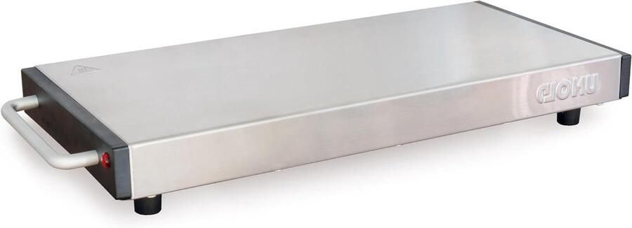 Warmhoudplaat Draadloze Verwarmer Eten warm houden Keramisch warmtegeheugen 48x20.5 cm Zwart
