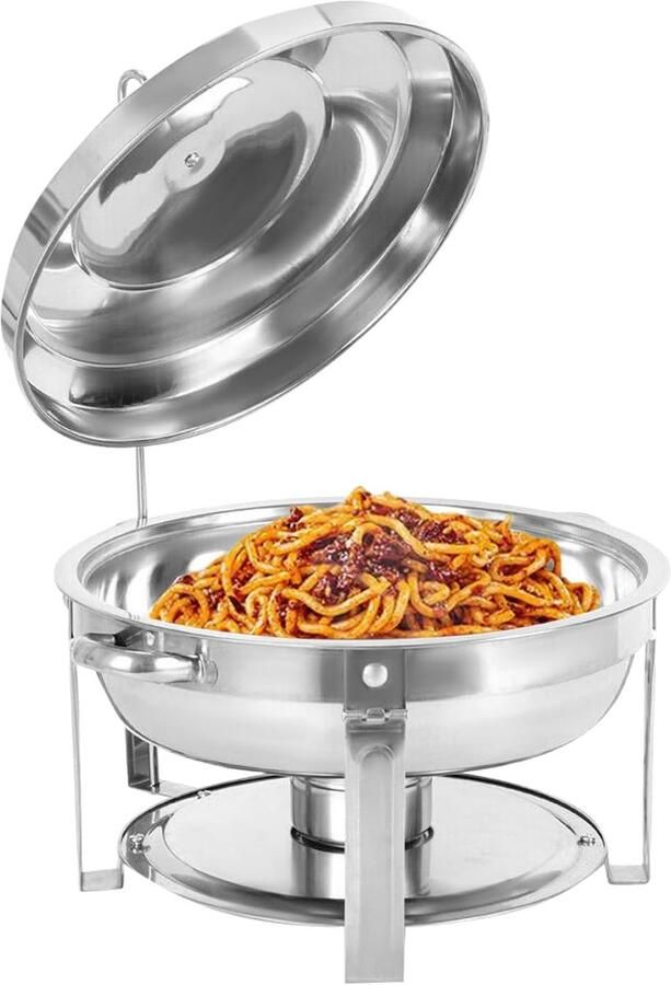 Warmhoudplaat RVS Voedselwarmer Buffet Eten Warm Houden 75 Liter Inhoud 36 x 25 cm Zilver