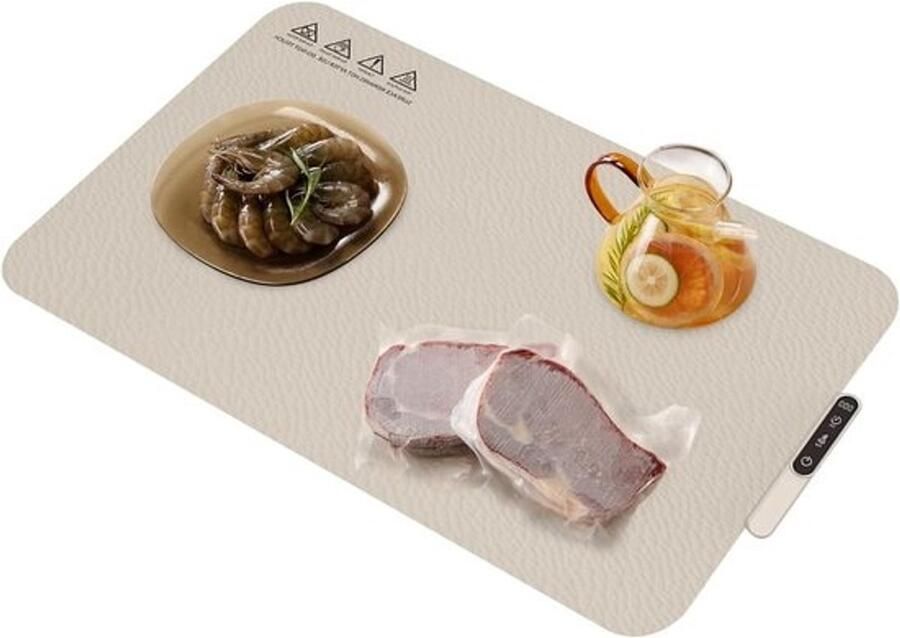 Warmhoudplaat Verwarmingsmat Eten Warm Houden Opvouwbaar Siliconen 60x38cm Romig