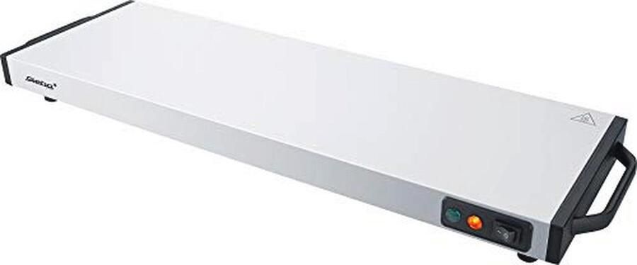 Warmhoudplaat voor buffetten en tafels 60 x 20 cm Snelle opwarming en lange warmteafgifte