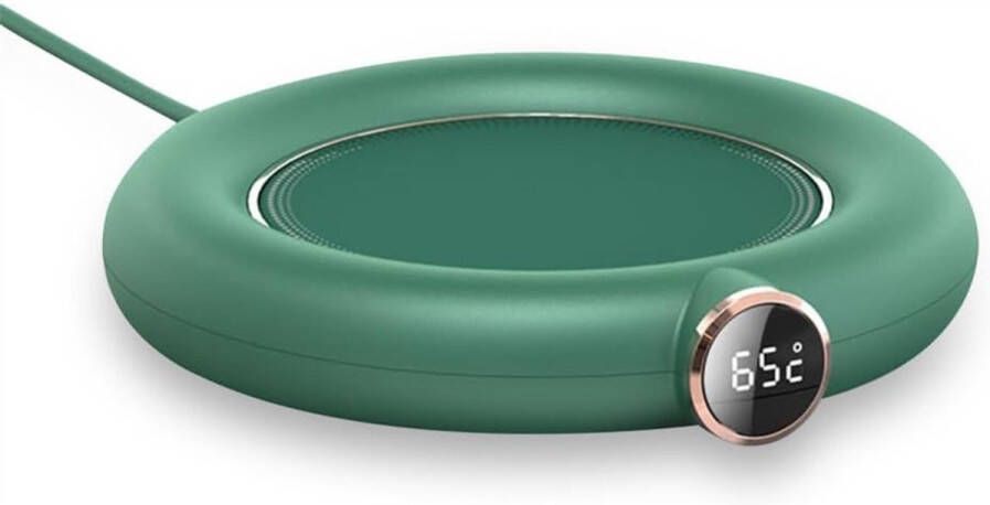 Warmhoudplaat voor mok of beker Plaat om te verwarmen Koffiekopverwarmer Theebekerwarmer Thermische warmhoudplaat Warmhoudonderzetter -USB-koffiewarmer voor thuisgebruik op kantoor of op het bureau- Groen