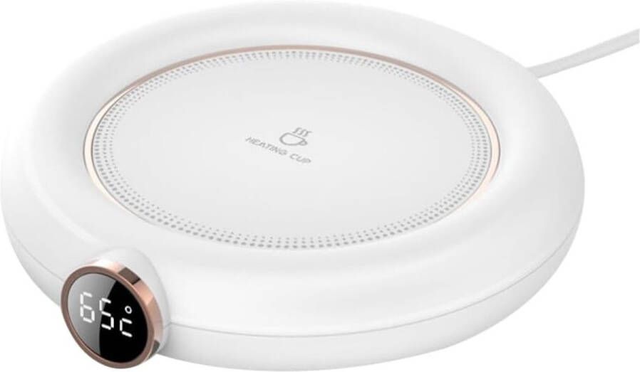 Warmhoudplaat voor mok of beker Plaat om te verwarmen Koffiekopverwarmer Theebekerwarmer Thermische warmhoudplaat Warmhoudonderzetter USB-koffiewarmer voor thuisgebruik op kantoor of op het bureau- Wit