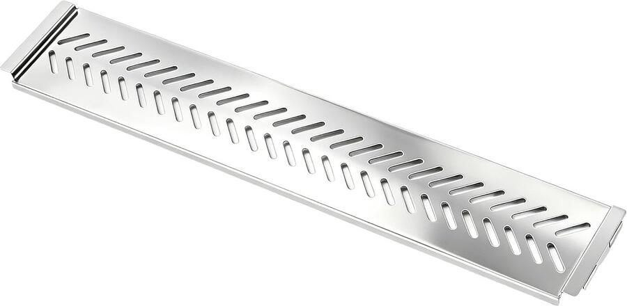 Warmhoudrooster Grill Bovenste Plank Grill Eten Warm Houden Roestvrij Staal 59.3 x 10.6 cm Zilver