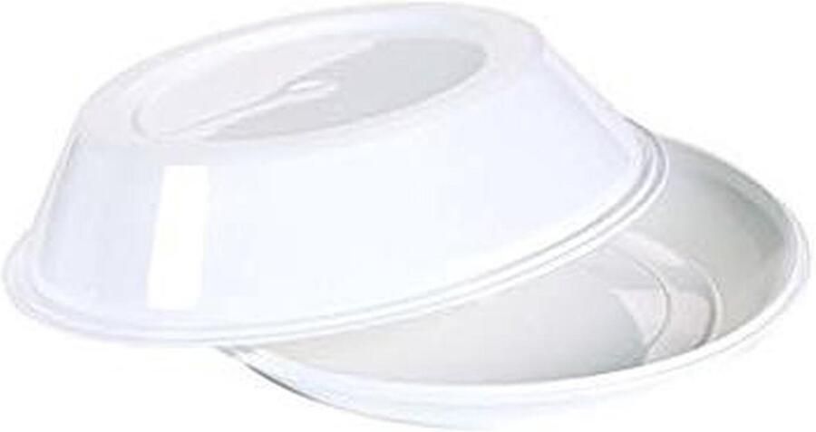 Warmhoudset Borden Servies Houder Eten Warm Houden Magnetronbestendig Max Ø 26 cm Wit