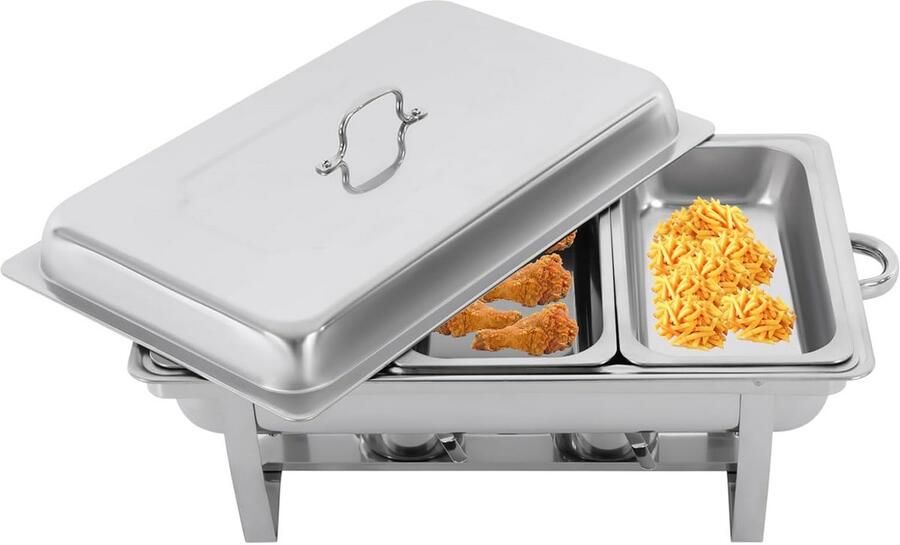 Warmhoudset Buffet 3 Delig 9 Liter Roestvrij Staal voor Catering