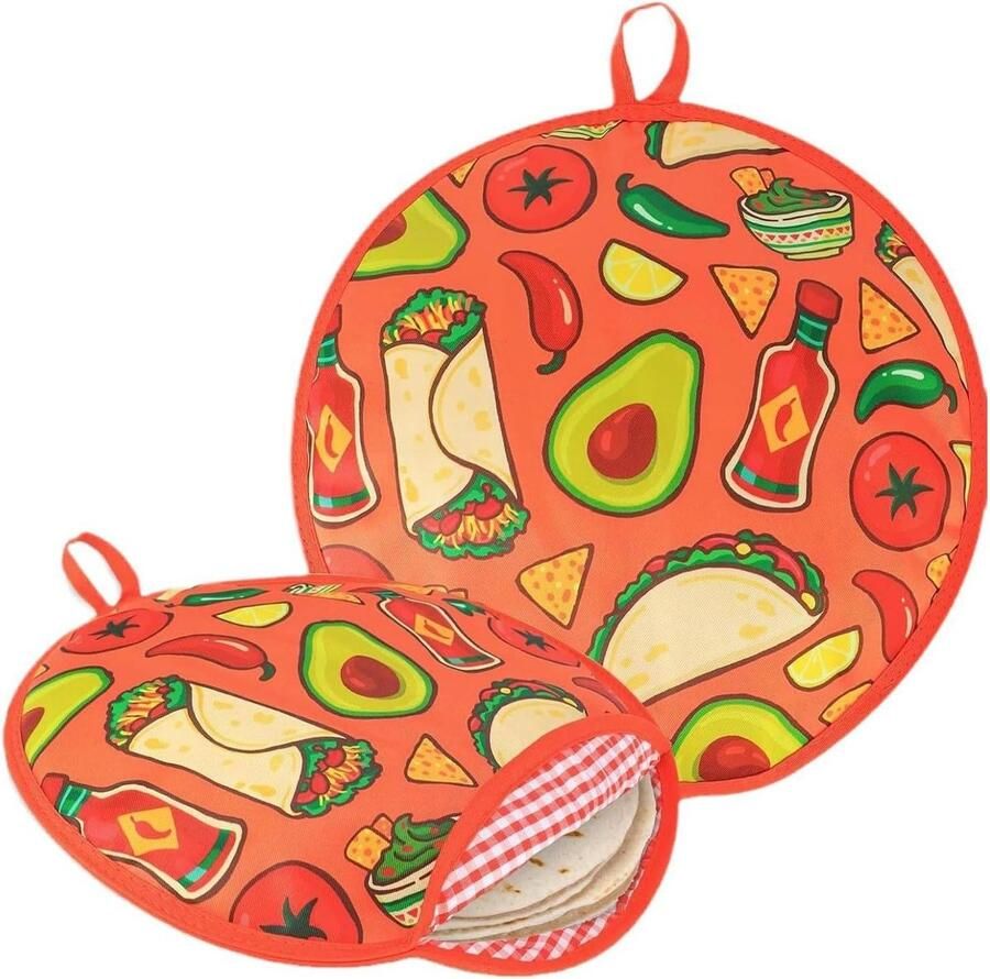 Warmhoudzak Tortilla's Plattebrood Warmer Snelle Verwarmde Snacks Magnetron Geschikt 15 Stuks Capaciteit Grijs