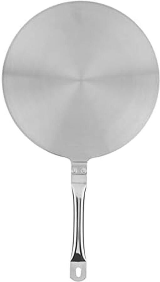 Warmte Diffuser Plaat Inductie Converter Gelijkmatig Koken Hittebestendige Handgreep 19.4 x 37 cm Zilver