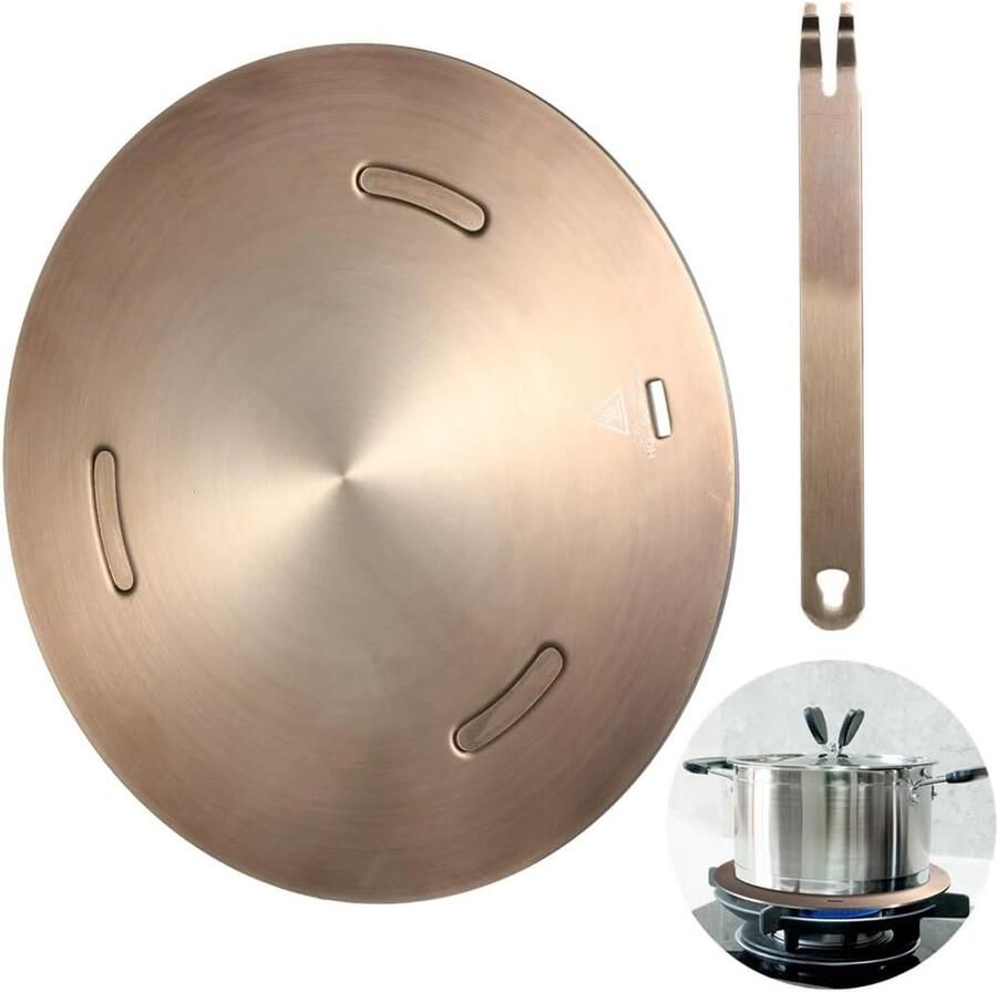 Warmte Diffuser Plaat Kookplaat Adapter Gelijkmatig Koken Drielaags Ontwerp 295 cm Rosé Goud