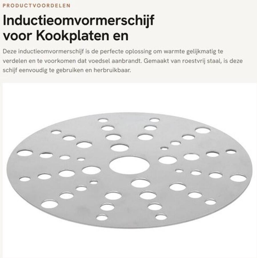 Warmte Diffuser Roestvrij Staal Inductie Kookplaat Adapter Gelijkmatige Warmteverdeling Voorkomt Brandend Voedsel Duurzaam en Herbruikbaar Eenvoudig in Gebruik