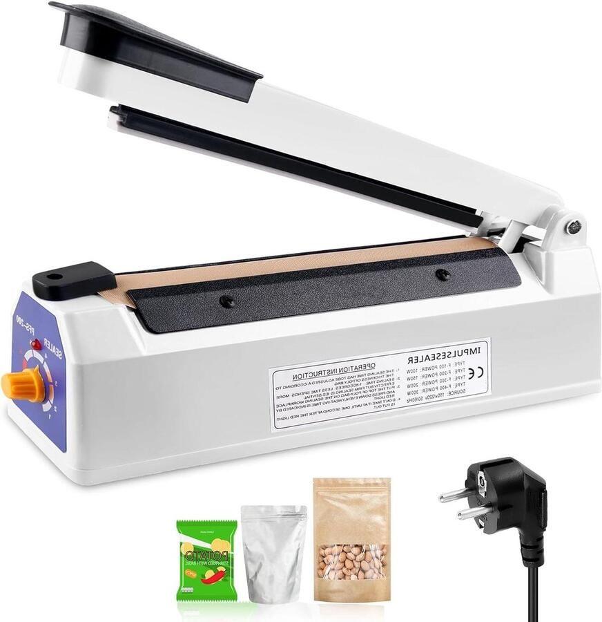Warmte-sealapparaat Folielasapparaat Verpakken en bewaren Instelbare temperatuur 300 mm breed Wit